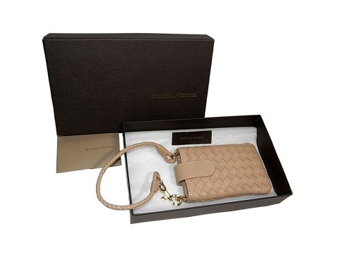 Bottega Veneta Maple Woven Handphone/ Iphone Pouch/ bag Charm-0