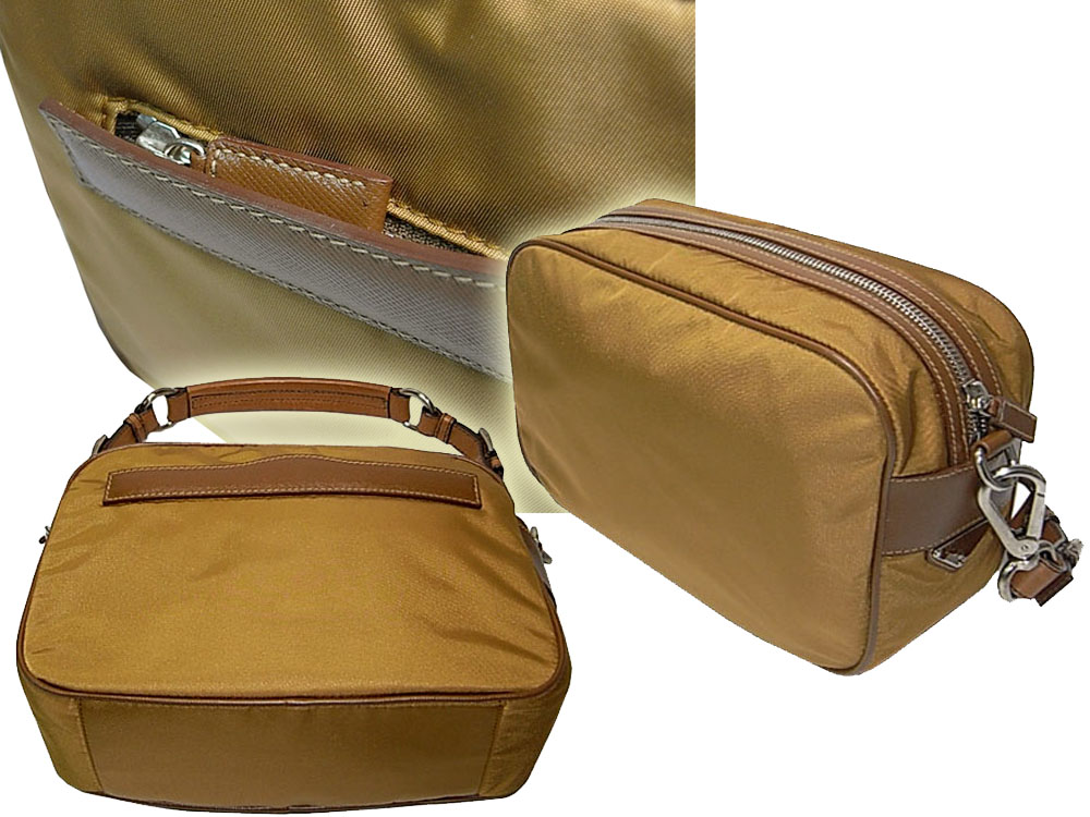 98% NEW ! Prada BR2079 Tabacco Vela Vintage Nylon Square Shoulder Bag-8550 98% NEW ! Prada BR2079 Tabacco Vela Vintage Nylon Square Shoulder Bag-8550