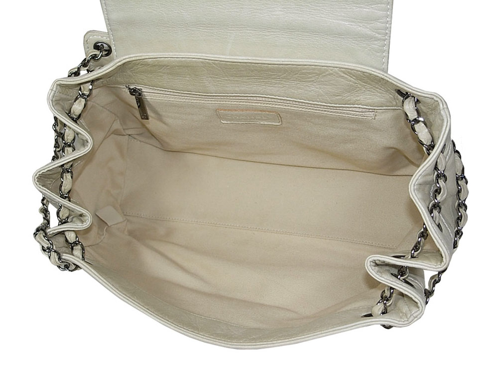90% NEW ! Chanel 10509277 Beige Lambskin Rock ' n Chic Flap Shoulder Bag-5661 90% NEW ! Chanel 10509277 Beige Lambskin Rock ' n Chic Flap Shoulder Bag-5661