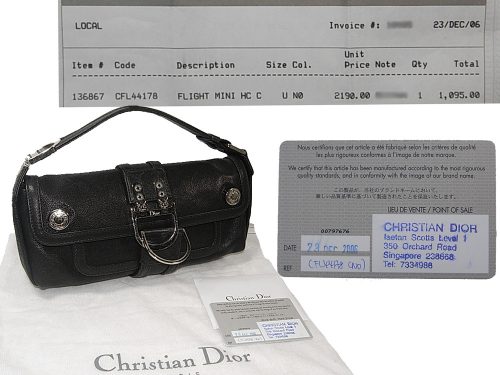 Dior Black Calf Flight Mini East West Tote Bag-0