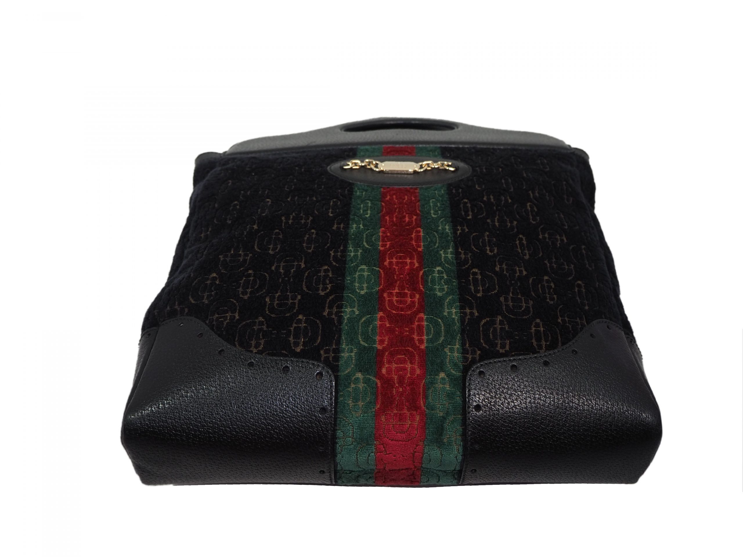 Gucci 145777 Velvet Web GG Design Document Tote-34939 Gucci 145777 Velvet Web GG Design Document Tote-34939