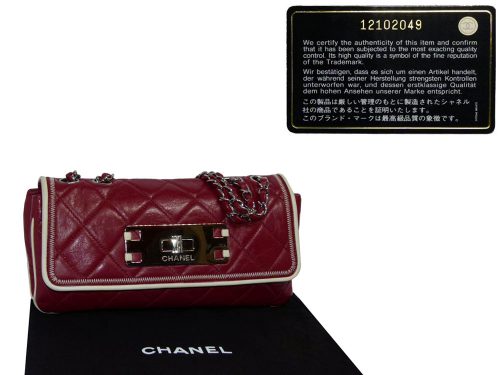 Chanel 12102049 Turlington Red Quilted East West with Silver Hardware -0