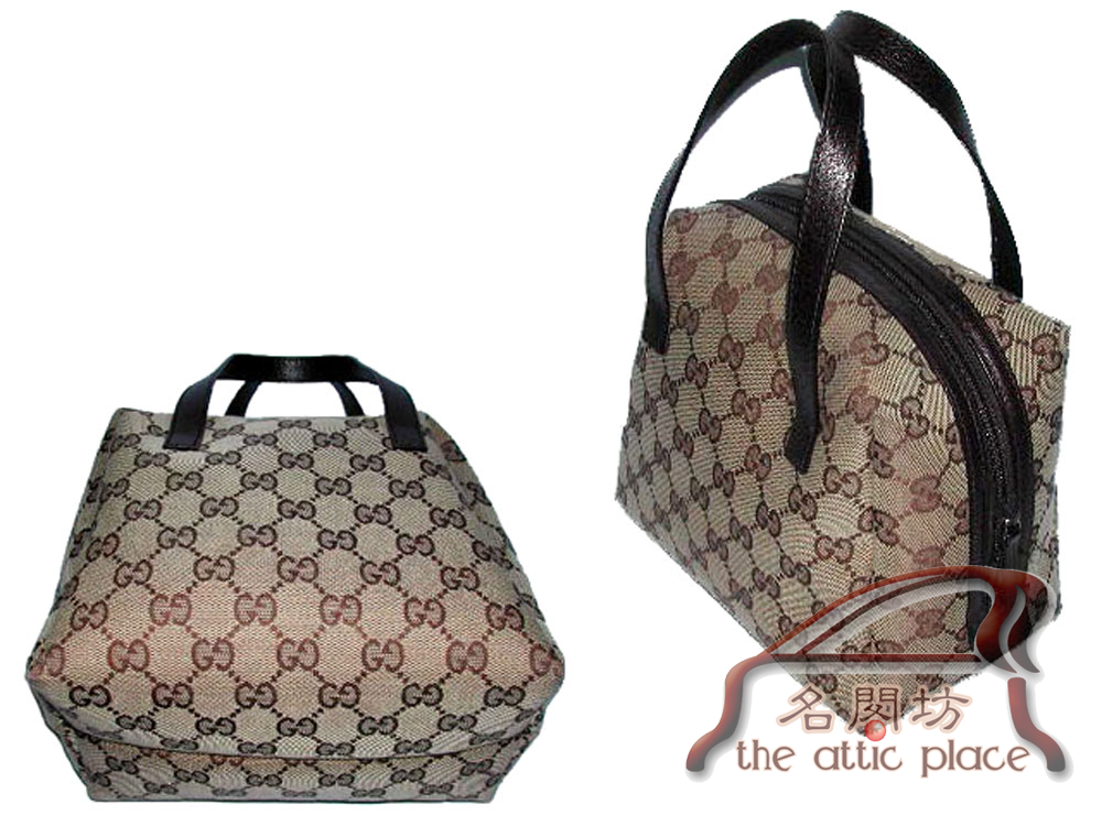 Gucci 124542 Brown GG Classic Tofu Mini Tote Bag-24179 Gucci 124542 Brown GG Classic Tofu Mini Tote Bag-24179