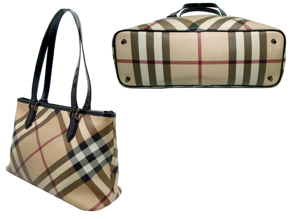 Burberry Nova Check Zip-Top Shopping Tote-24534 Burberry Nova Check Zip-Top Shopping Tote-24534