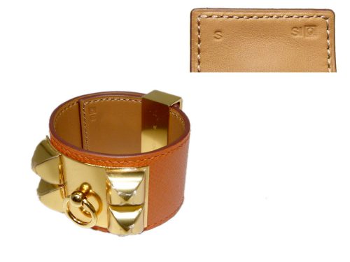 Hermes Orange Epsom Collier De Chien (CDC) with Gold Hardware 'Q' Stamp Size S-0