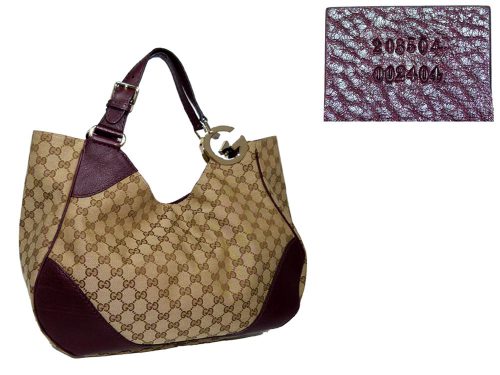 Gucci 203503 Brown GG G Buckle Hobo Large-0
