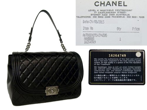 Chanel 16264749 Limited Edition S/S 2013 in Black Chanel Boy Large Shoulder Tote -0