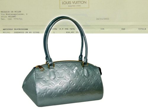 Louis Vuitton M91561 Vernis Givre Sherwood PM (FL2171)-0