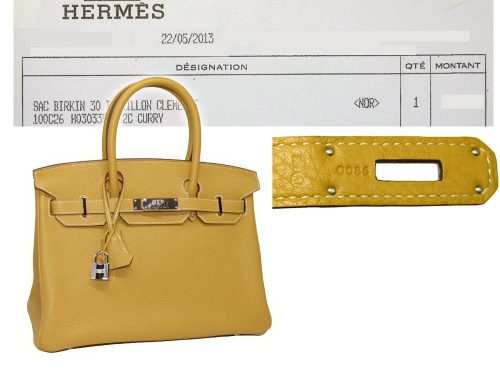 Hermes Birkin 30 Clemence Curry PHW Q Stamp-0