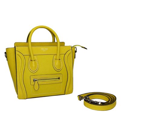 Celine Limited Collection in Yellow Nano Luggage with strap-0