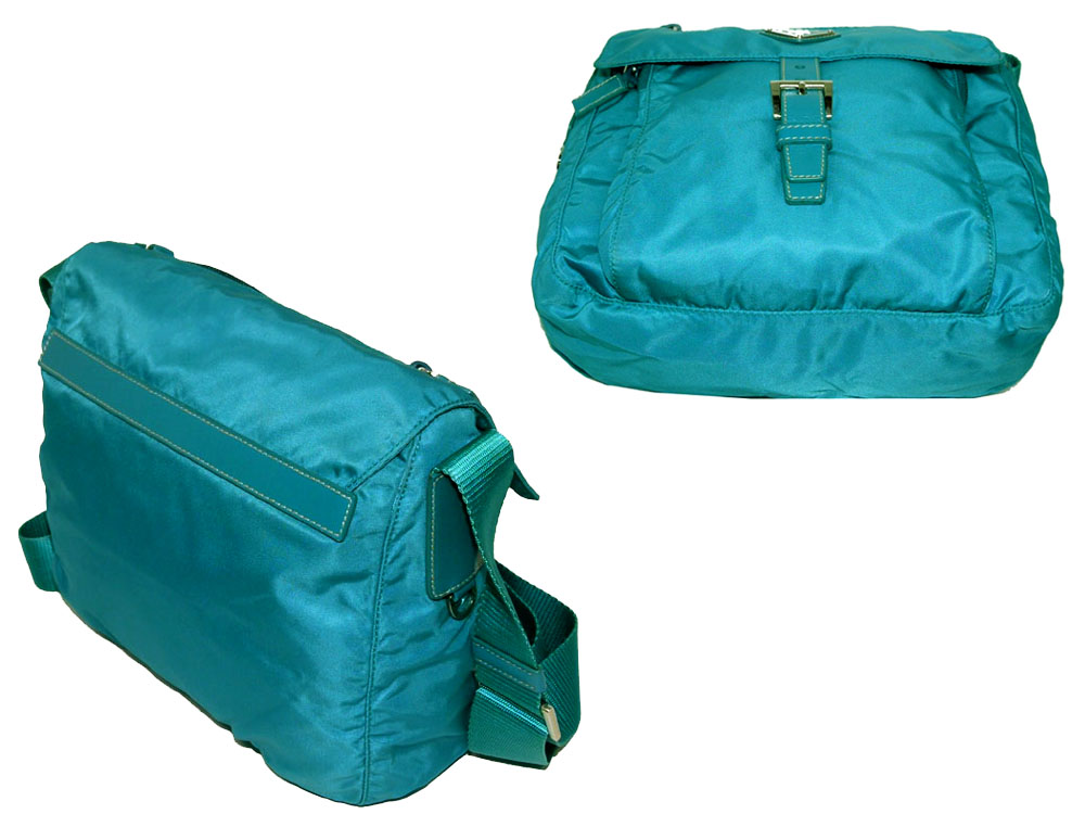 Prada BT8994 Turqoise Messenger Bag-25158 Prada BT8994 Turqoise Messenger Bag-25158