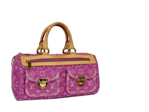 Louis Vuitton M95214 Monogram Denim Fuschia Neo Speedy -0