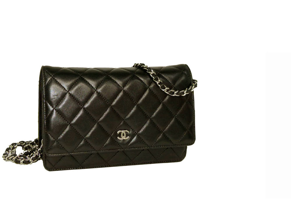 Chanel 14658293 Black Lambskin Wallet on Chain Silver Hardware-0 Chanel 14658293 Black Lambskin Wallet on Chain Silver Hardware-0