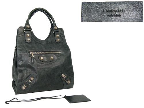 Balenciaga 218383 Dark Grey Giant Brief Silver Hardware-0