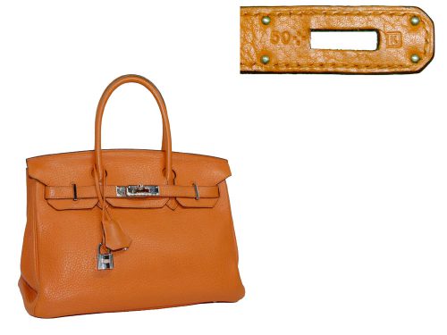 Hermes Orange Birkin 30 Clemence Leather K Stamp Silver Hardware-0
