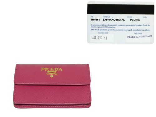 Prada 1M0881 Peonia Saffaino Metal Card Holder-0
