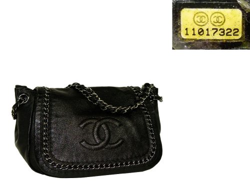 Chanel 11017322 Black Accordion Flap Modern Chain Silver Hardware-0