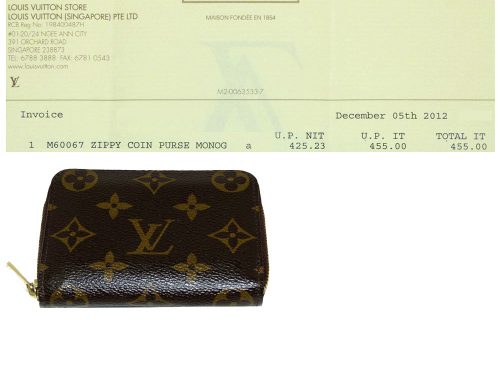 Louis Vuitton M60067 Monogram Zippy Purse (SN3182)-0