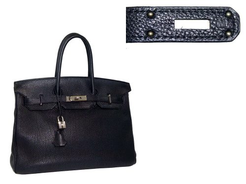 Hermes Birkin 35 M Stamp Indigo Blue Togo Silver Hardware-0