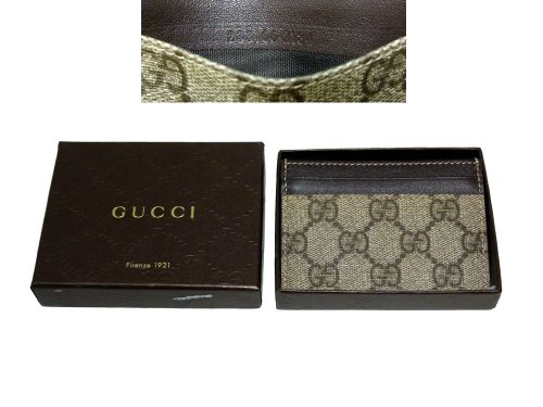 Gucci 233166 PVC Brown GG Card Holder-0