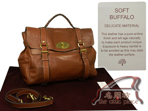 Mulberry Oak Soft Buffalo The Alexa City/ Messenger Bag-0