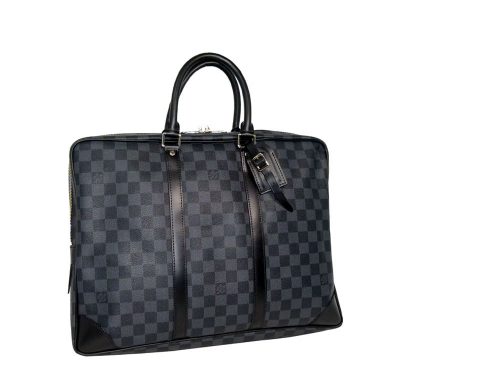 Louis Vuitton N41125 Damier Graphite Porte-Document Bag -0