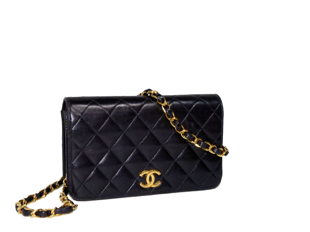 Chanel 3418473 Black Lambskin 7.5" Vintage Flap Classic Clutch / Sling in Gold Hardware-0 Chanel 3418473 Black Lambskin 7.5" Vintage Flap Classic Clutch / Sling in Gold Hardware-0
