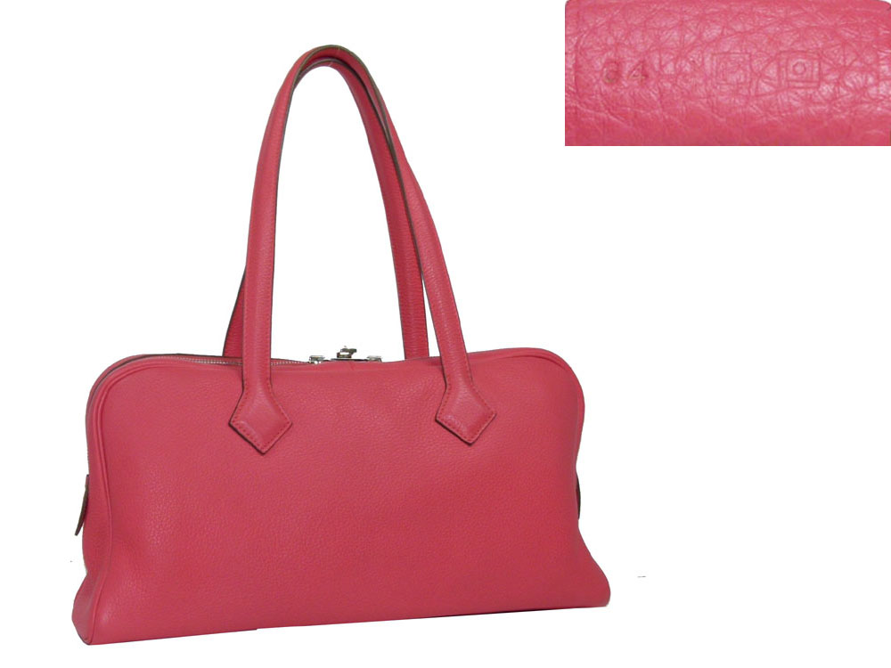 Hermes Rose Jaipur " P " Stamp Victoria Elan PHW Shoulder Bag-0 Hermes Rose Jaipur " P " Stamp Victoria Elan PHW Shoulder Bag-0