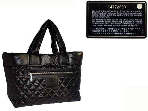 Chanel 14772530 Black/ Red Coco Cocoon Quilted Large Shopping Tote-0