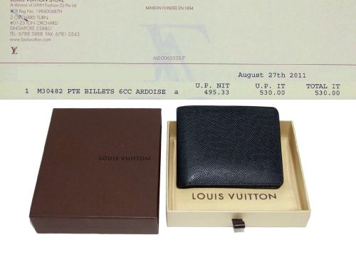 Louis Vuitton M30482 Taiga Grey 6 Cards Wallet-0