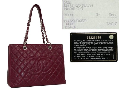 Chanel 15226686 Red Caviar Grand Shopping Tote Silver Hardware-0