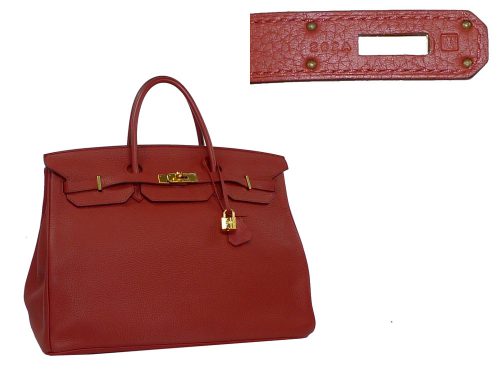 Hermes Birkin 40 Sienne Togo M Stamp with Gold Hardware -0