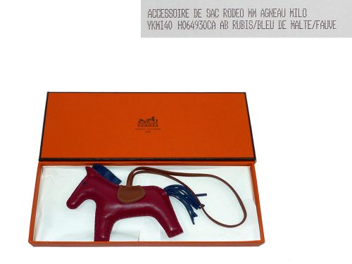 Hermes Rodeo MM Rubis/ Bleu de Malte/ Fauve-0