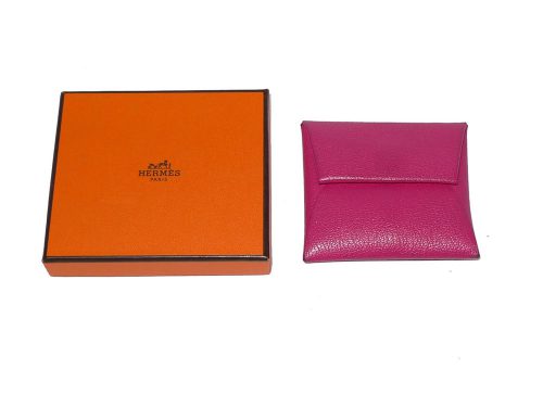 Hermes Candy Pink Coin Purse N Stamp Mysore Leather-0