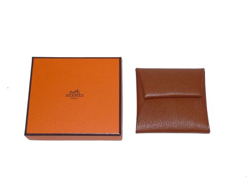 Hermes Marron De Indian Coin Purse K Stamp-0