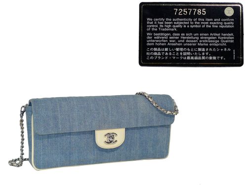 Chanel 7257785 Denim blue East West Chocolate Bar-0