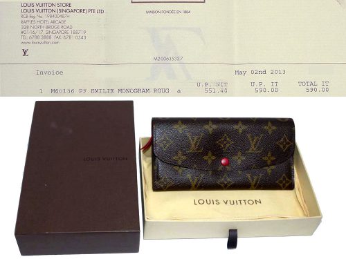 Louis Vuitton M60136 Red Long Emilie Wallet-0