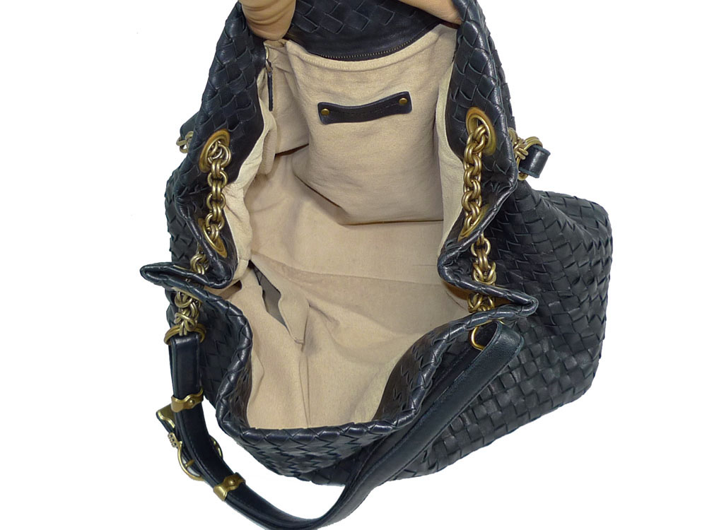 Bottega Veneta 162959 Black Woven Hobo Small-28193 Bottega Veneta 162959 Black Woven Hobo Small-28193