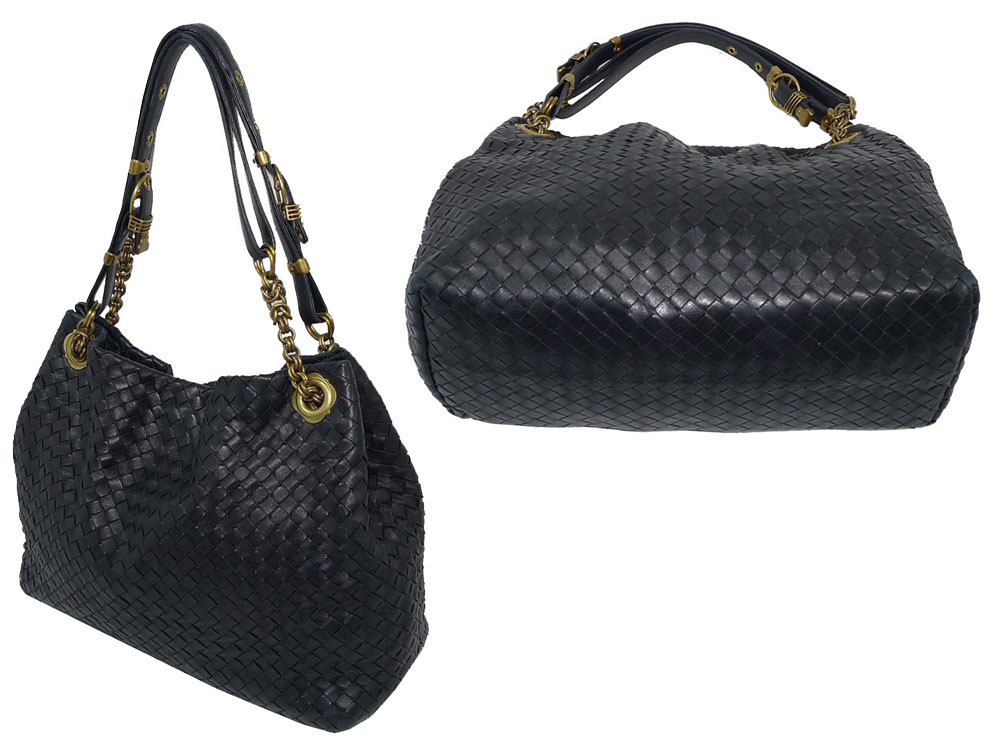 Bottega Veneta 162959 Black Woven Hobo Small-28194 Bottega Veneta 162959 Black Woven Hobo Small-28194