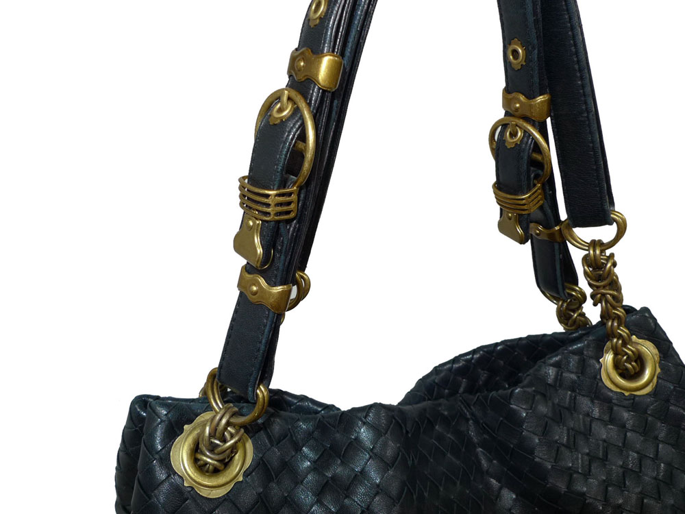 Bottega Veneta 162959 Black Woven Hobo Small-28192 Bottega Veneta 162959 Black Woven Hobo Small-28192