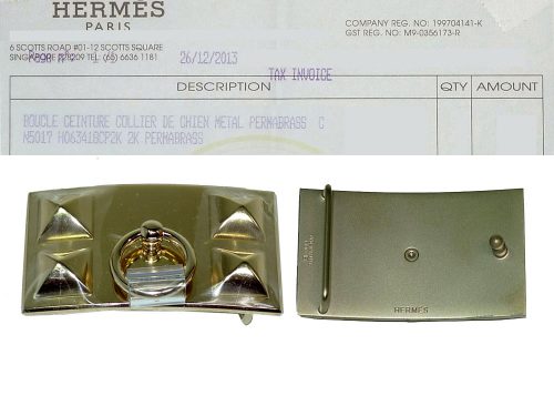 Hermes CDC Collier De Chien Buckle 32mm Gold Hardware with 80cm, 85cm, 90cm and 95cm Optional Size of Reversible Leather Belt -0