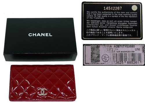 Chanel 14542267 11A Red Patent Quilted Shanghai Paris Wallet-0