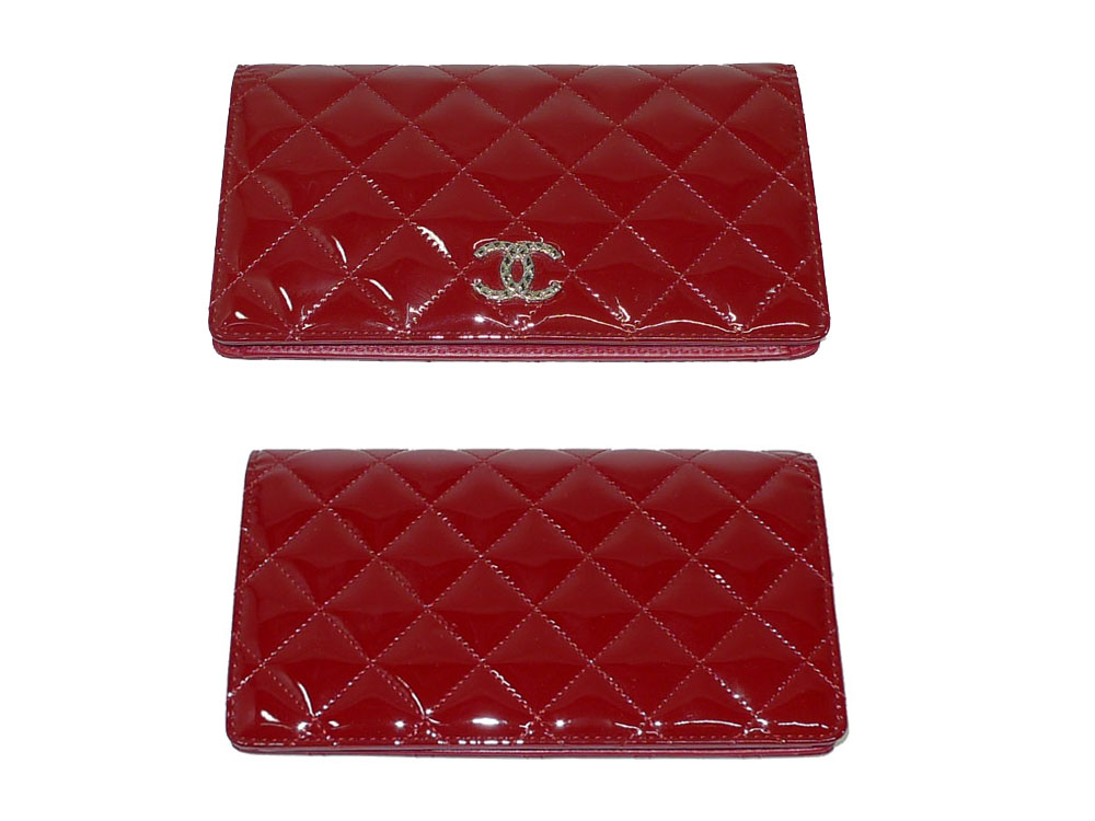 Chanel 14542267 11A Red Patent Quilted Shanghai Paris Wallet-28668 Chanel 14542267 11A Red Patent Quilted Shanghai Paris Wallet-28668