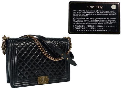 Chanel 17817962 Black Patent Boy Chanel Large Mat Gold Hardware-0