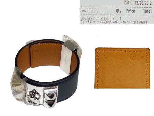 Hermes CDC Blue Obscur L Size P Stamp SHW-0