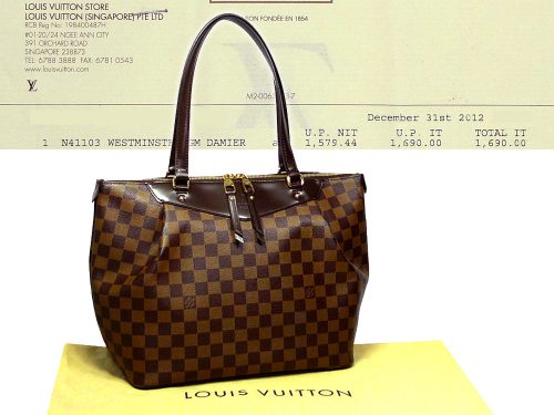 Louis Vuitton N41103 Westminster GM in Damier Ebene Canvas-0