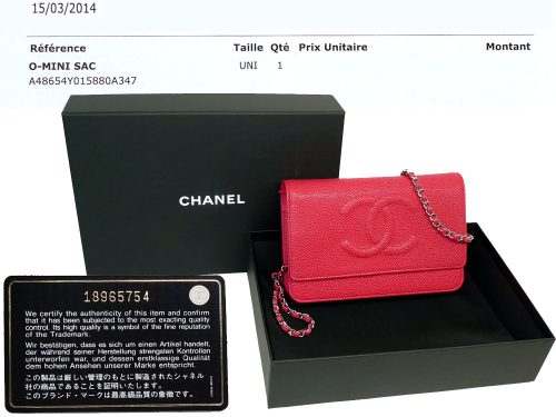 Chanel 18965754 Red Caviar Wallet on Chain -0
