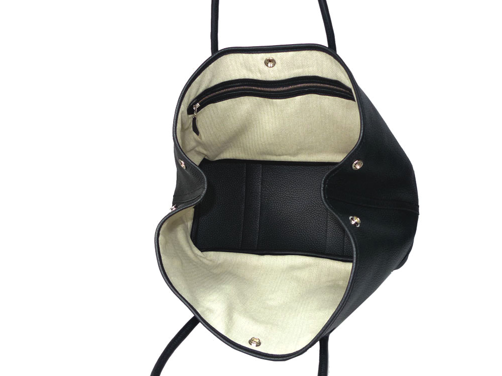 Hermes Black Veau Negonda "P" Stamp 36cm Garden Party Doument Bag-29511 Hermes Black Veau Negonda "P" Stamp 36cm Garden Party Doument Bag-29511