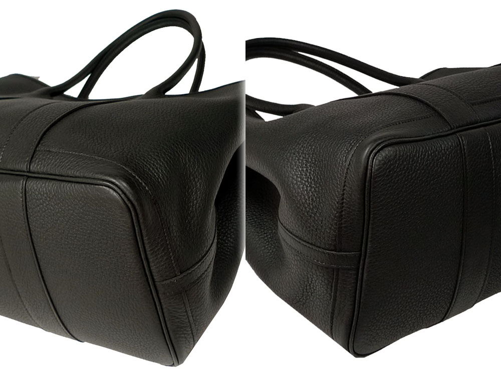 Hermes Black Veau Negonda "P" Stamp 36cm Garden Party Doument Bag-29513 Hermes Black Veau Negonda "P" Stamp 36cm Garden Party Doument Bag-29513