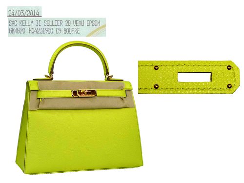 Hermes Kelly 28 II Sellier Q Stamp Epsom Candy Soufre Gold Hardware-0